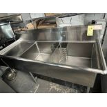 Évier Double, avec EXT gauche en Acier Inox, NSF, 73'' x 29''