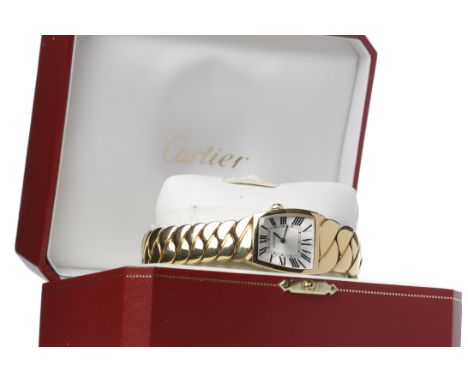 LADY'S CARTIER LA DONA EIGHTEEN CARAT GOLD QUARTZ WRIST WATCHoriginal purchase date 2012, number 2836120863LX from papers, th