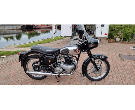 1958 BSA A10 Gold Flash, 650cc. Registration number VSL 499 (non transferrable). Frame number FA75752. Engine number AC10-306