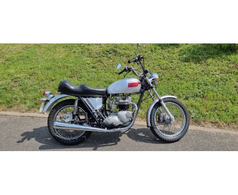 1980 Triumph Bonneville T140E, 744cc. Registration number GWA 714V. Frame number T140E CB26743. Engine number T140E CB6743.Th