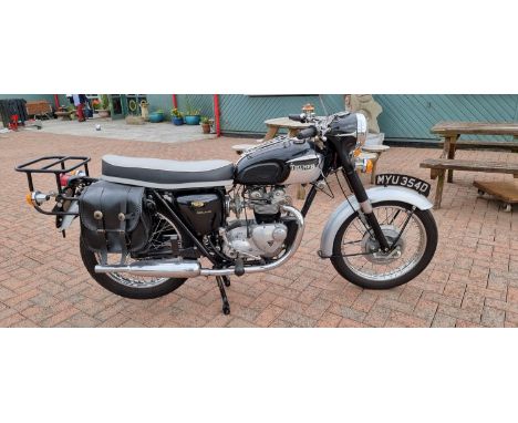 1966 Triumph 3TA, 348cc. Registration number MYU 354D. Frame number 3TA H43516. Engine number 3TA H43516.Triumph re-entered t