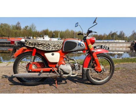 1964 Honda C110, 49cc. Registration number JMC 52B ( see text). Frame number C110 D291232. Engine number 65017.Introduced in 