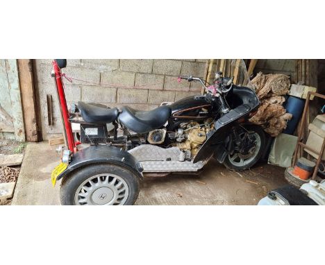 1978 Honda CX500 trike, 496cc. Registration number YFA 62F. Frame number CX500 2016831. Engine number PC02E 4009938.This trik