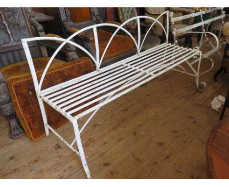A Nineteenth Century Wrought Iron Garden Bench, 170 cm