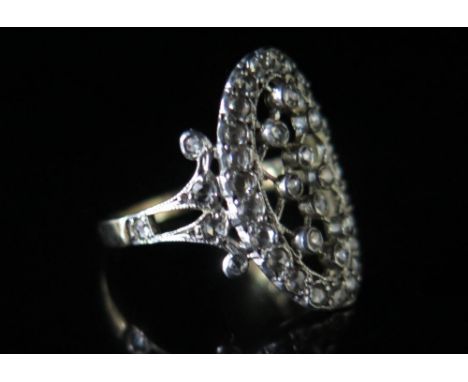 A Diamond Ring in precious yellow metal setting, c. 1.12 ct, size M, 3 g