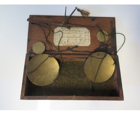 A George III Cased Set of Coin Balance Scales by Jn. & Obah. Westwood in original box