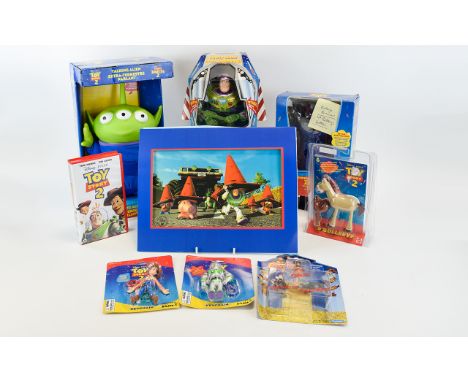 Toy Story 2 Boxed Toys -As new condition. Comprises Talking Alien, Extra Terrestial Parlant, Emperor Zurg, Power Boost Lighty