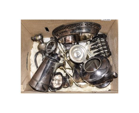 Mixed Collection Of Pewter And Metalware To include teapot, moneybox, small brass lidded tankard etc. Approx 12 items in tota