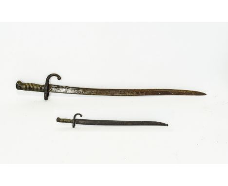 French Model 1866 Sabre Bayonet With Scabbard Dated For 1873