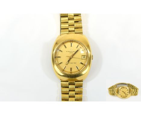 Eterna Matie - Concept 80 Gold Plated / Steel Gents Wrist Watch, Features a Champagne Dial, Date Just, Seconds Sweep. Serial 