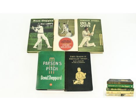 Cricket Interest A Collection Of Autographed Books Five in total, each autographed to the interior, to include Forty Seasons 