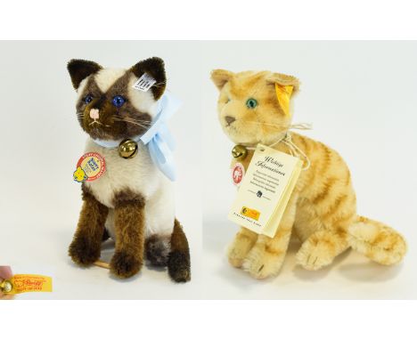 Steiff - Vintage Collectors Club Ltd and Numbered Edition - Siamy Cat 1930 Figure. No 1007 of 2000. Steiff Tag to Chest and E