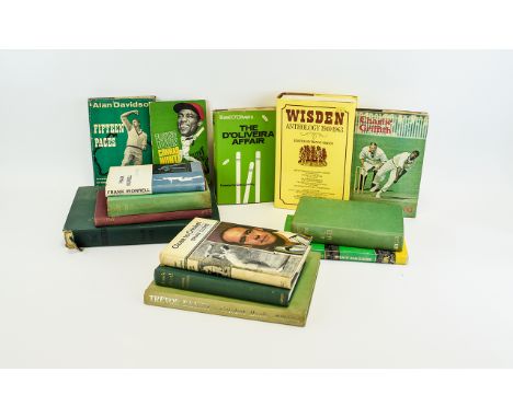 A large Collection Of Vintage Cricket Interest Books Fourteen items in total to include Trevor Baileys Cricket Book, The Cric