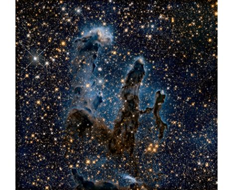 NASA. HUBBLE. GRAND FORMAT. Extraordinaire photographie d'une des plus célèbre image du télescope HUBBLE : celle des 3 Pilier