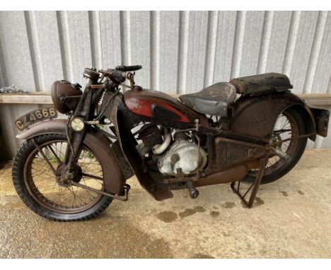 1934 Coventry Eagle M2 restoration projectReg. no. CZ 4666Frame no. 83020Engine no. 83020The Coventry Eagle 150cc Villiers lo