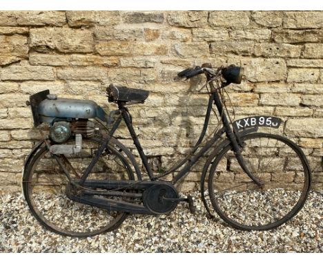 Trojan Mini Motor fitted to a Triumph bicycleReg. no. XXB 953 (no documents)Frame no. UnknownEngine no. A 3485 (indistinct)Th