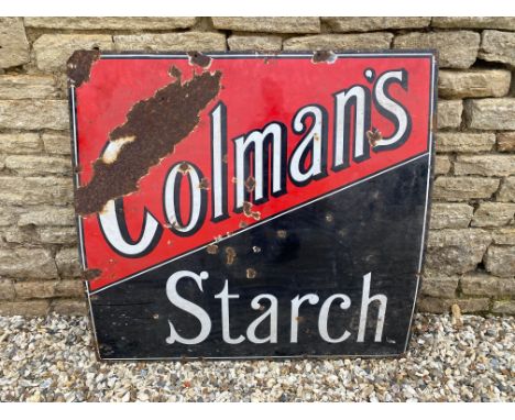 A Colman's Starch enamel sign, 38 x 36".