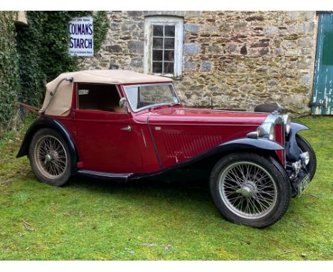 1938 MG TA TickfordReg. no. NP 1067Chassis no. TA3049Engine no. MPJG3318The TA was launched in 1936, marking the beginning of