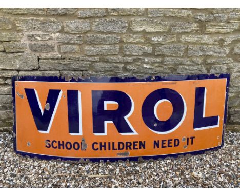 A Virol 'School Children Need It' enamel sign, 78 x 28".