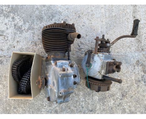 A Raleigh Light Delivery van engine and gearbox, engine no. LSO 3 R.A.L. 4550 598cc, gearbox no. RV 4356 B505, this rare engi