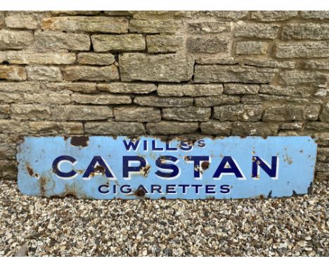 A Wills's Capstan Cigarettes rectangular enamel sign, 72 x 15".