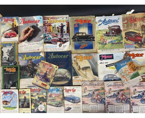 A selection of early magazines titled 'Cars &amp; Motor-Cycles', early Light Car magazines, Autocar and The Motor etc.