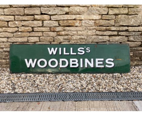 A Wills's Woodbines rectangular enamel sign, 72 x 18".