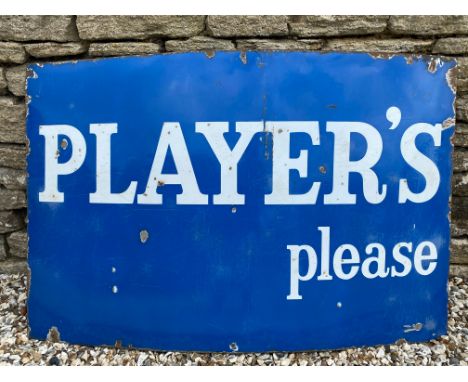 A Player's Please enamel sign, 51 x 33".