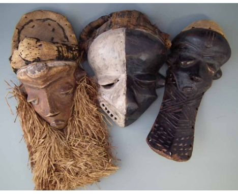 Three Pende masks including a sickness mask, the largest measures     All lots in this Tribal and African Art Sale are sold s