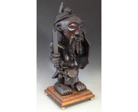 Lulua war chief figure, 60cm high     All lots in this Tribal and African Art Sale are sold subject to V.A.T. Therefore £100 