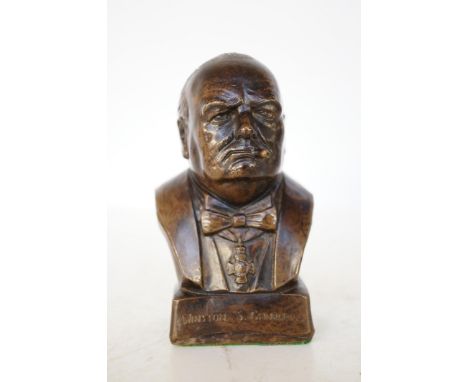 R A Pickering 49 resin bust of Winston Churchill Height 13 cm 