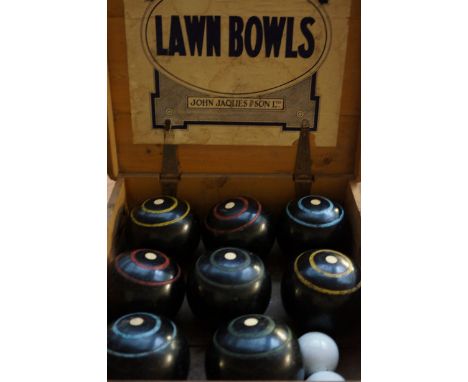 John Jacques & Son Ltd cased set of lawn bowls 