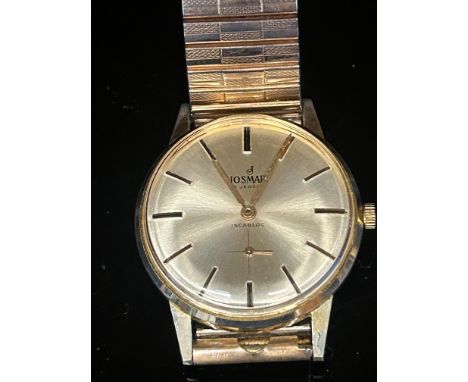 ﻿﻿A vintage Josmar watch currently ticking 
