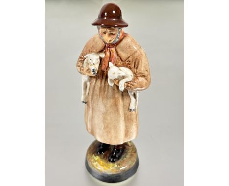 A vintage Royal Doulton figure Lambing Time decorated with polychrome enamels HN1890 no signs of damage chips or restoration 