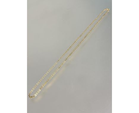 A 18ct gold oval chain link necklace with ring fastening L 30cm 12.44g