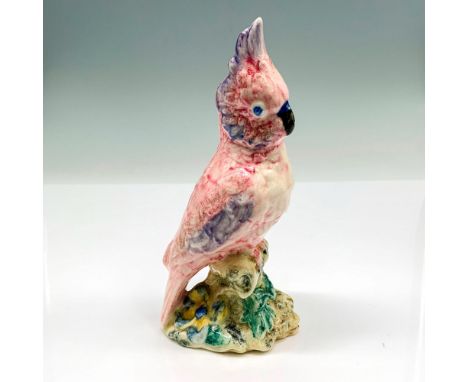Light pink and purple bird with a glossy finish. Stangl Pottery Birds backstamp and artist initials DWF on the bottom. Dimens