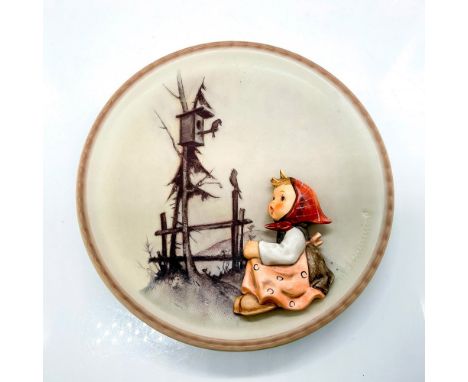 Second Edition of the Four Seasons Plates, Spring, Hand painted girl with pink apron. Goebel Germany backstamp. Issued: 1997D