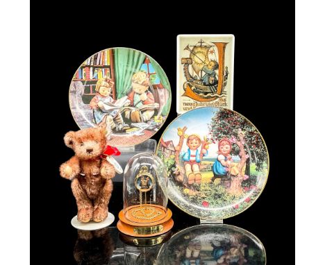 Decorative pieces featuring pleasant images of children. Two porcelain plates 1"H x 8" dia. Porcelain Good Luck in the New Ye