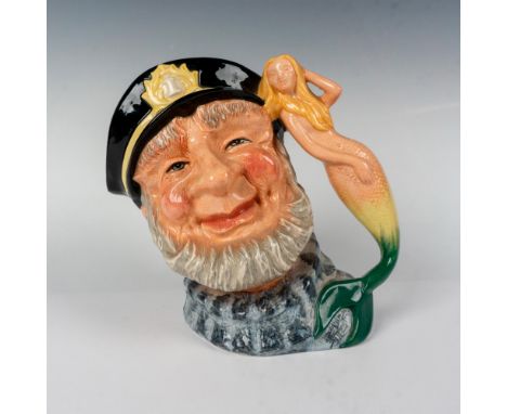 Variation 2: light and dark blue fisherman jersey with mermaid handle. Royal Doulton backstamp. Artist: Gay SharpeIssued: 198