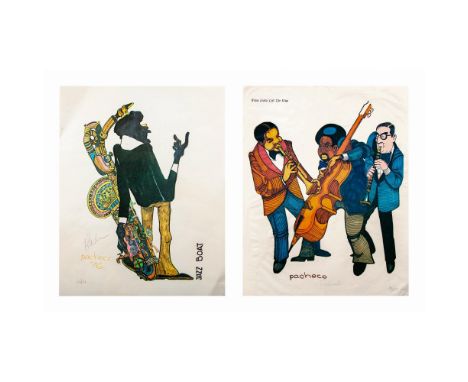 Set of two hand-signed color lithographs on paper by artist Ferdie Pacheco (The Fight Doctor), also known as physician and co