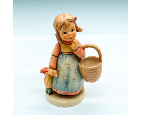 Exclusive Club for 30 years of membership, hand painted girl with blue apron, doll and empty basket. Goebel Germany backstamp