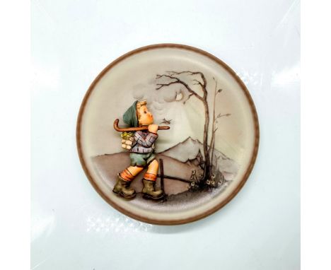 Third Edition of the Four Seasons Plates, Summer. Hand painted boy with walking stick. Goebel Germany backstamp. Issued: 1998