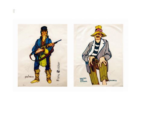Set of two hand-signed color lithographs on paper by artist Ferdie Pacheco (The Fight Doctor), also known as physician and co