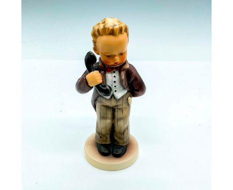 Final Issue, hand painted boy dressed as a butler answering the phone. Goebel Germany backstamp. Impress mark 124. Artist: Th