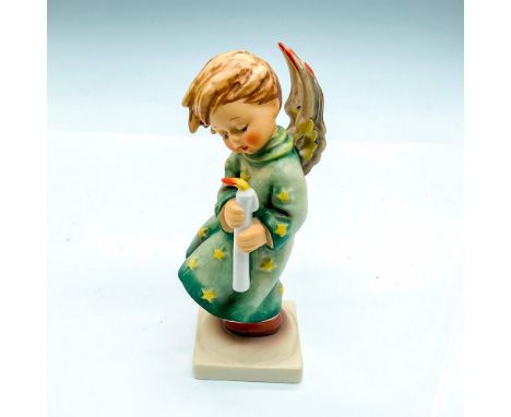 Hand painted angel holding large candle. Goebel Germany backstamp. Impress mark 21. Issued: 2001Dimensions: 2.25"L x 2"W x 5.