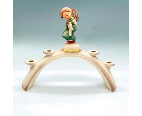 Heavenly Angel crests the top of this candelabra. Goebel W Germany backstamp. Issued: 20th centuryDimensions: 10.25"L x 2.75"