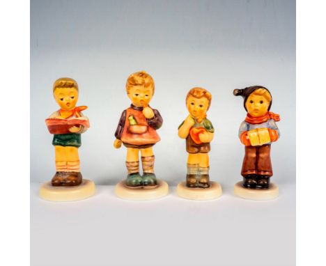 Hand painted in matte finish set that includes Honor student, Be Mine, For Me?, and Delicious. Goebel backstamp. Tallest meas