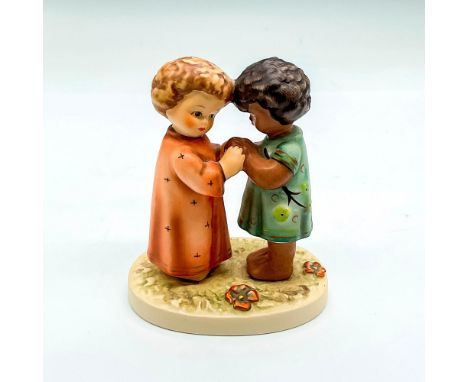 UNICEF Commemorative Edition, hand painted 2 girls holding hands. Goebel Germany backstamp. Impress mark 662. Issued: 1994Dim