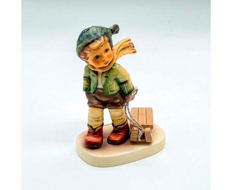 Hand painted boy with sled. Exclusive Edition, Goebel Germany backstamp. Issued: 2002Dimensions: 3"L x 2"W x 4.25"HManufactur