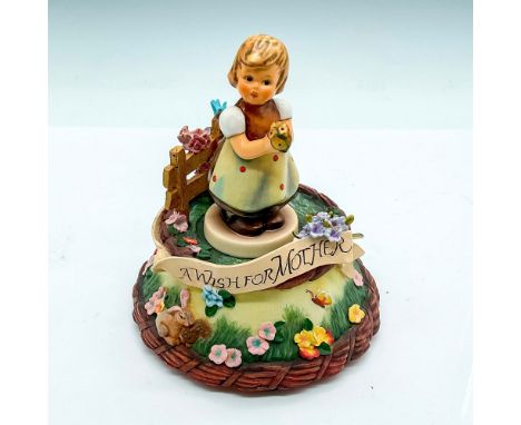 2 pieces, hand painted girl with small bouquet of flowers, For Mother. Goebel Germany backstamp. Impress mark 257. This item 